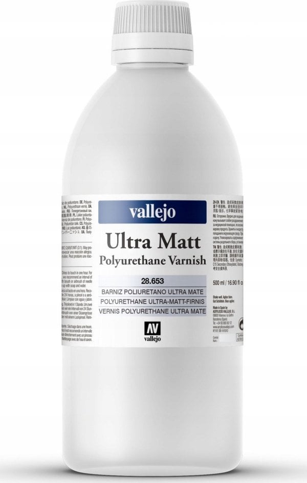 Vallejo Vallejo: Ultra Matt Polyurethane Varnish 500ml