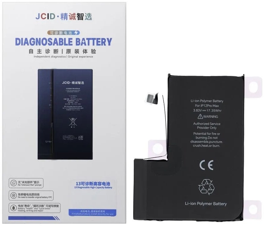 JCID Bateria z możliwością przypisania do iPhone 12 Pro Max (zwiększona pojemność)