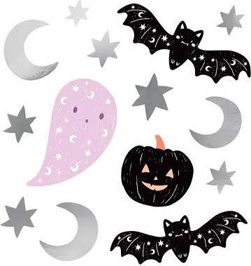 PartyDeco Naklejki na ścianę Halloween one size