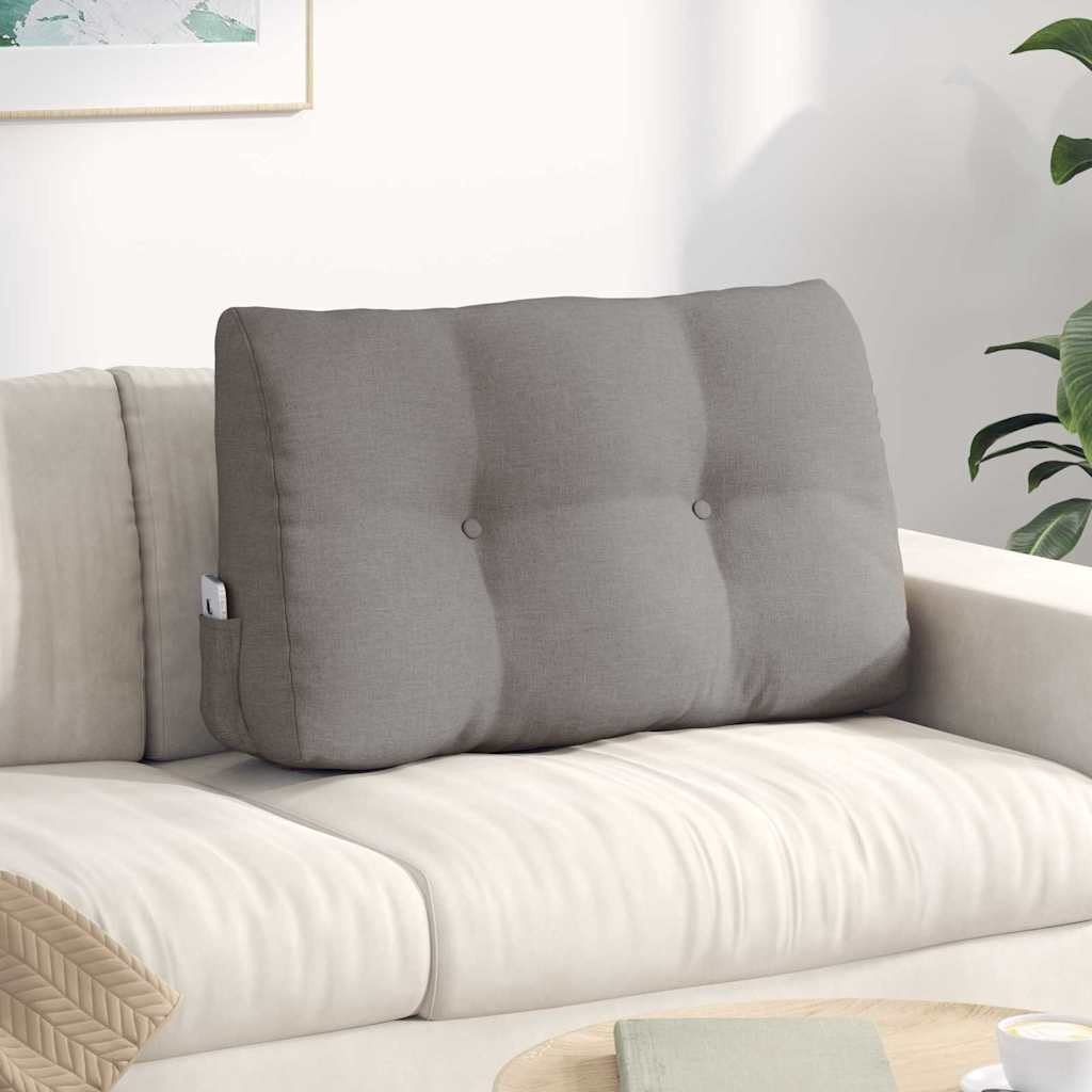 vidaXL Poduszka na plecy Ciemnoszary 80 x 24 x 50 cm tkanina