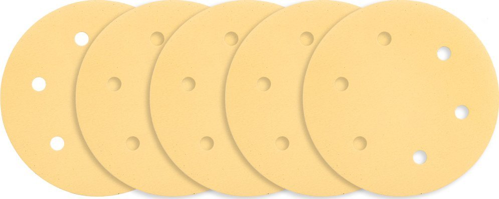 Graphite Papier ścierny na rzep 225 mm, K180, 5 szt., z 6 otworami do szlifierki 59G264, 59G265
