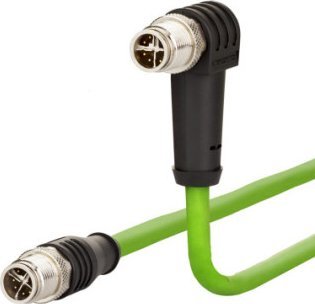 Metz METZ CONNECT kabel połączeniowy M12 męski-M12 męski, 8-stykowy, kodowany X, hakowy, 2 m