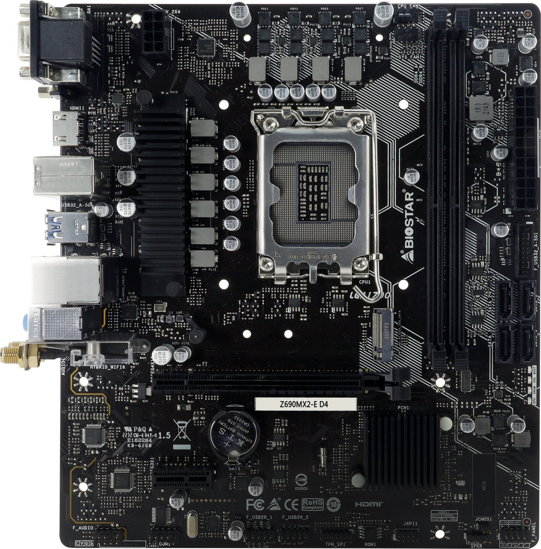 Biostar Z690MX2-E D4 płyta główna Intel Z690 LGA 1700 micro ATX