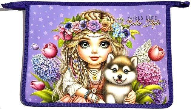 Fresh Teczka-torba A4+ zapinana na zamek Dziewczynka