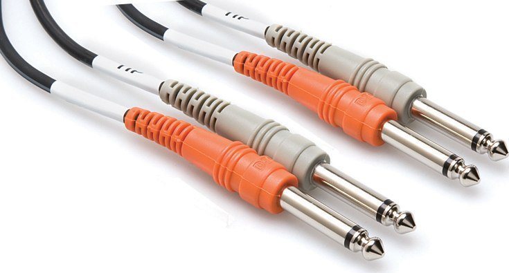 Kabel Hosa Jack 6.3mm x2 - Jack 6.3mm x2 2m czarny (CSS-202)