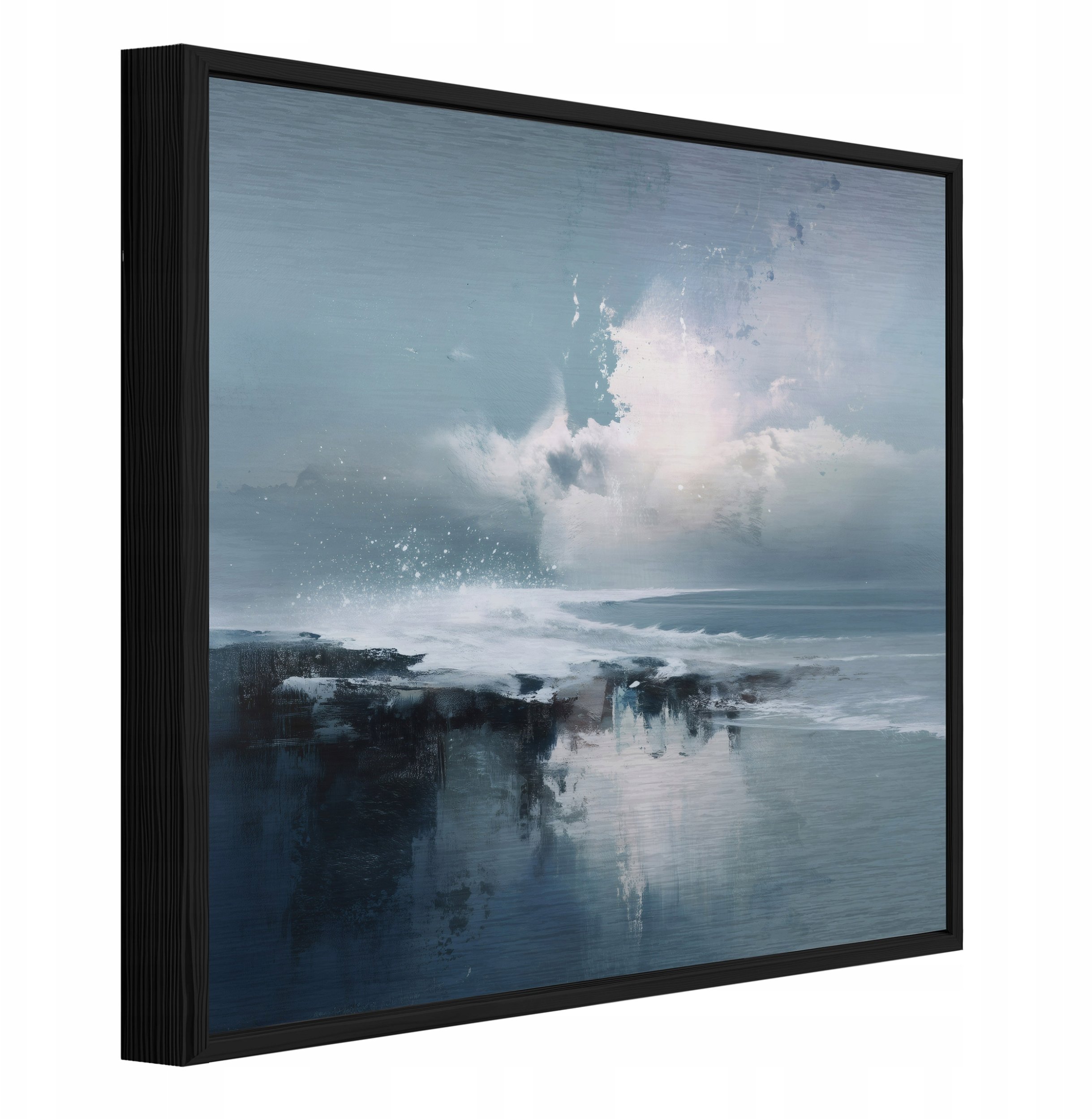 Obraz W Ramie Na Metalu Morze Abstrakcja Do Sypialni Salonu 50x50