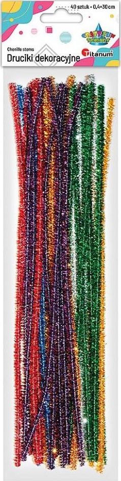 Titanum Druciki metalizowane 0,4x30cm 40szt