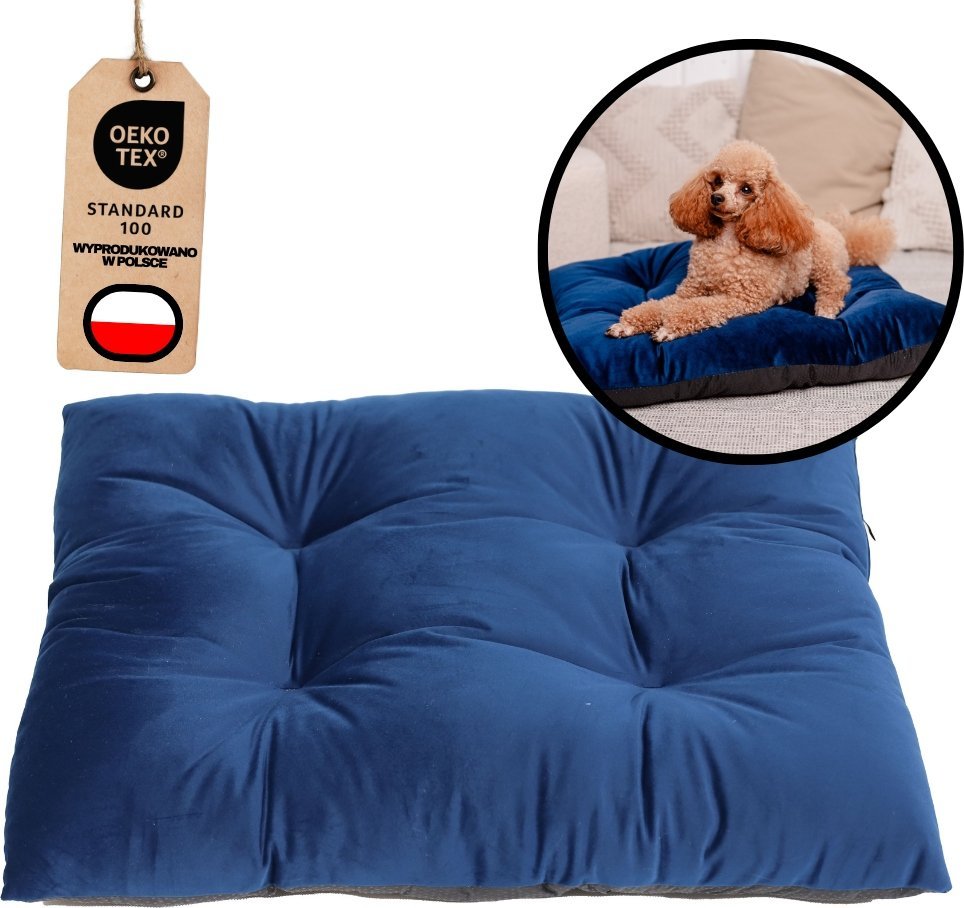 Mimikoko MIMIKO Pets Legowisko Poducha Velvet 70x50cm granat