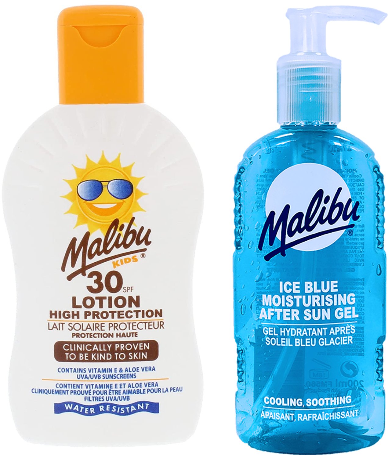 Malibu Balsam Ochronny Dla Dzieci SPF30 200ml + Żel Po Opalaniu 200ml