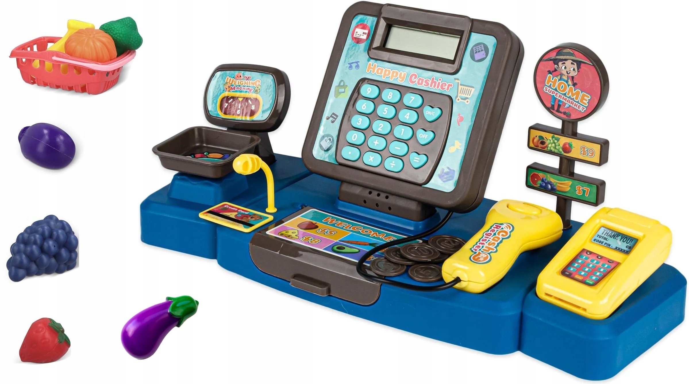 Kasa sklepowa z akcesoriami