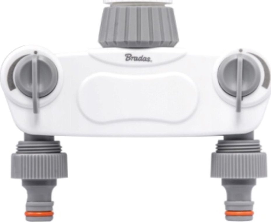 Bradas WHITE LINE Rozdzielacz 2-drożny SOLID z zaworami na kran 1" lub 3/4"