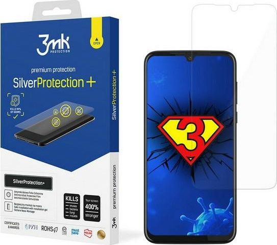 3MK 3MK Silver Protect+ Motorola Moto G8 Plus, Folia Antymikrobowa montowana na mokro