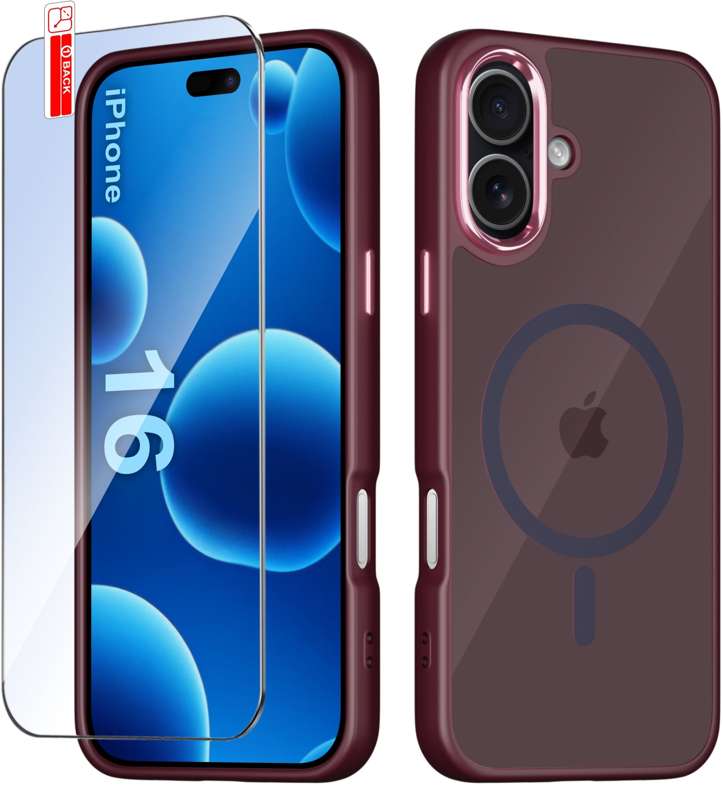 Etui do iPhone 16 CASE do MagSafe MATOWE Magnetyczne PREMIUM + Szkło 9H