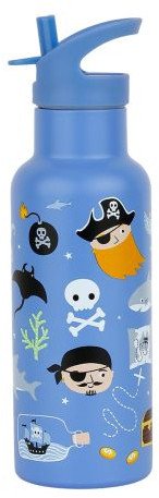 A Little Lovely Company Butelka ze słomką dla dzieci termiczna PIRATES 0,5 L