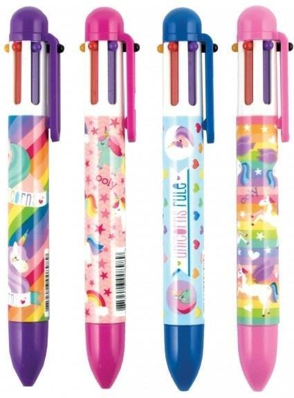 Kolorowe Baloniki Długopis Mechaniczny 6w1 Jednorożce