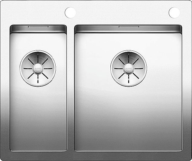 Zlewozmywak Blanco Claron 340/180-IF/A stal polerowana z korkiem automatycznym InFino, PushControl, komora z prawej (521647)