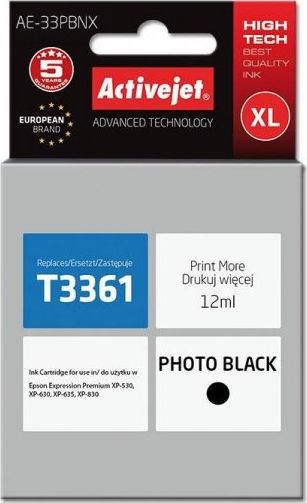 Tusz Activejet zamiennik Epson 33XL T3361/AE-33PBNX