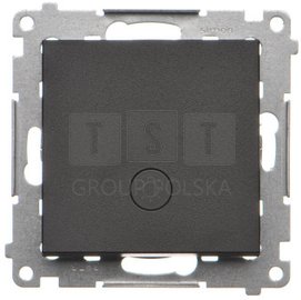 TS1L.01/149 Simon 55 Przycisk światło z podświetleniem LED (moduł) 10 AX, 250 V~, szybkozłącza Czarny mat TS1L.01/149