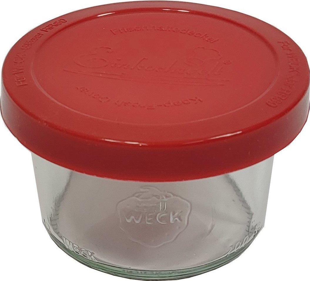 Wamar-Sosenka Zestaw Słoików WECK Pojemność 200 ml średnica 80mm 6 sztuk + Silikonowe wieka