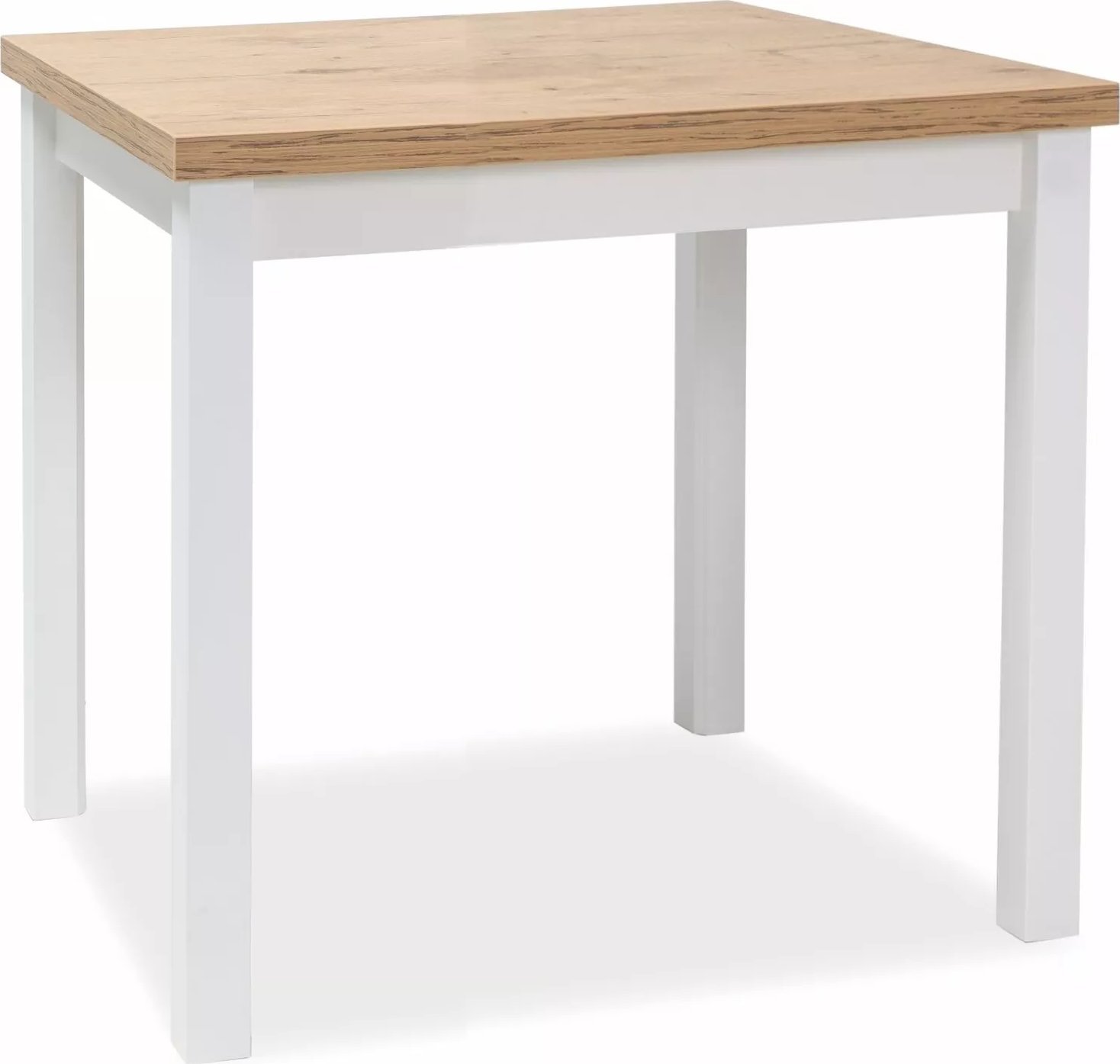 STÓŁ ADAM DĄB LANCELOT / BIAŁY MAT 80x80