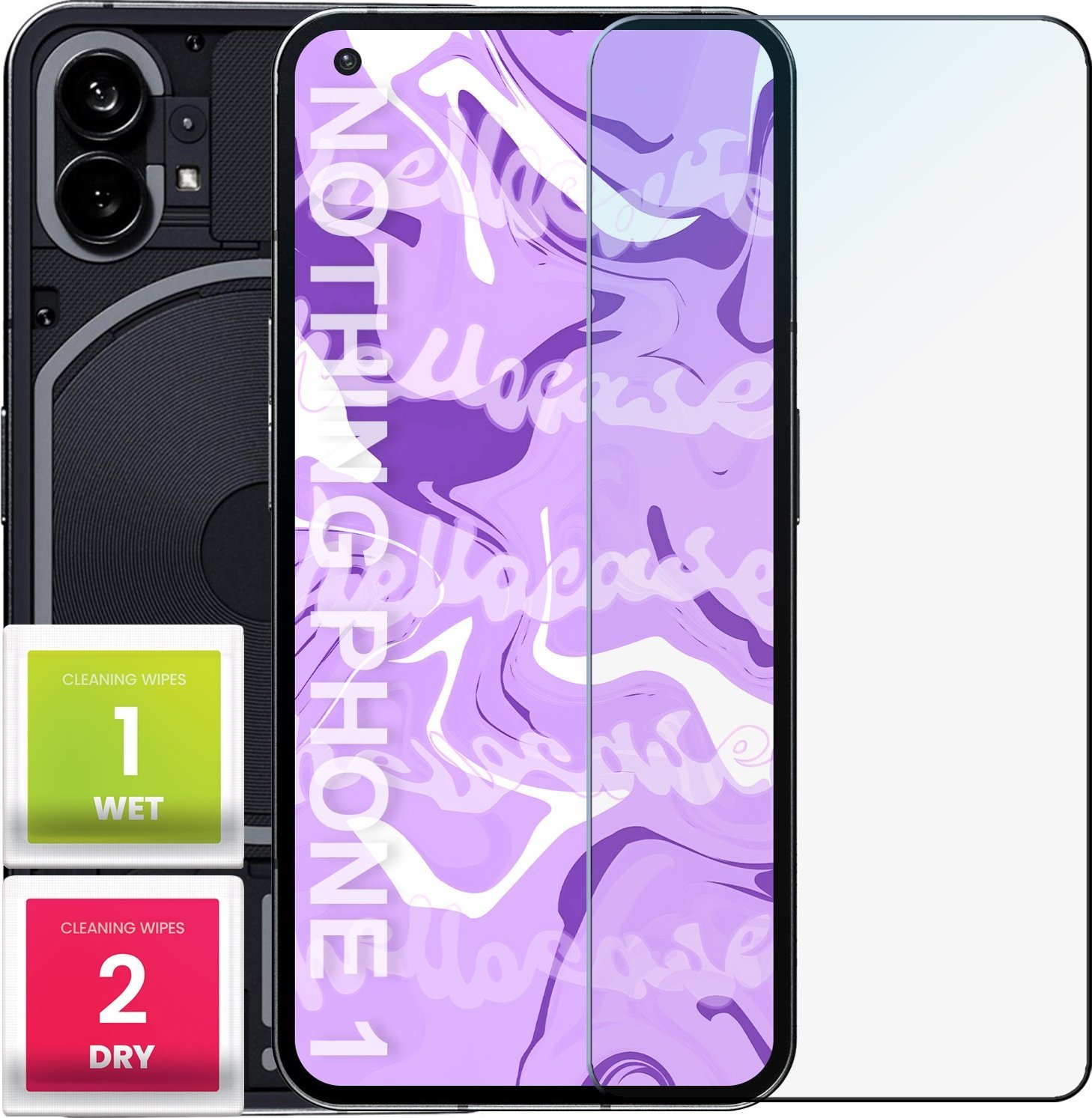 Hello Case Szkło Hartowane do Nothing Phone 1 (szybka 9H, płaskie 2.5D, ochronne)