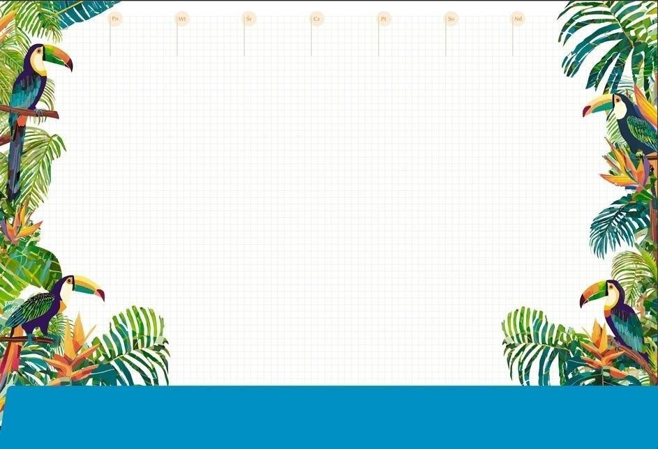 Podkład na biurko notes B3 - tropiki