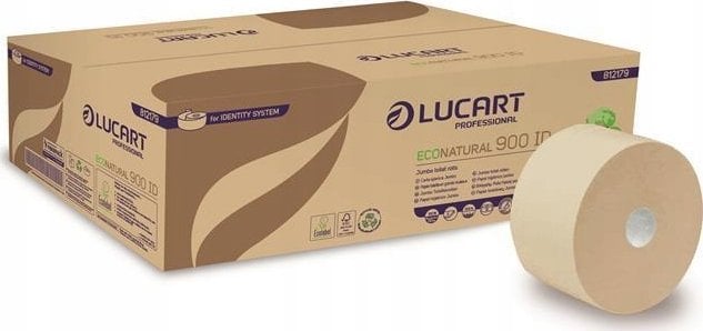 Karen Lucart EcoNatural 900 ID - Papier toaletowy, 2 warstwy, 202 m, celuloza Fiberpack 12 rolek
