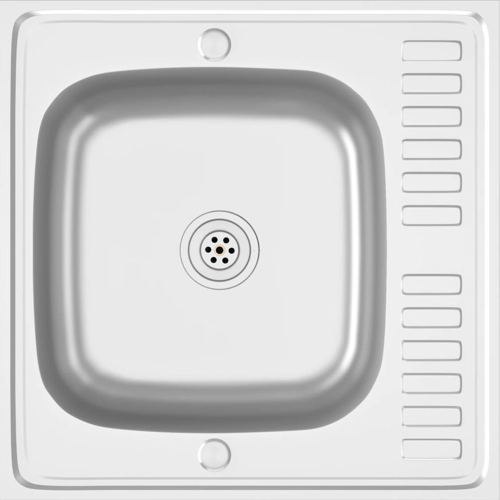 Zlewozmywak vidaXL z ociekaczem 60x60cm stal