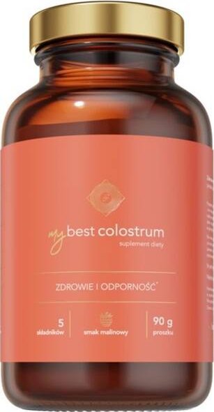 MybestPharm MyBest Colostrum suplement diety proszek 90g o smaku malinowym