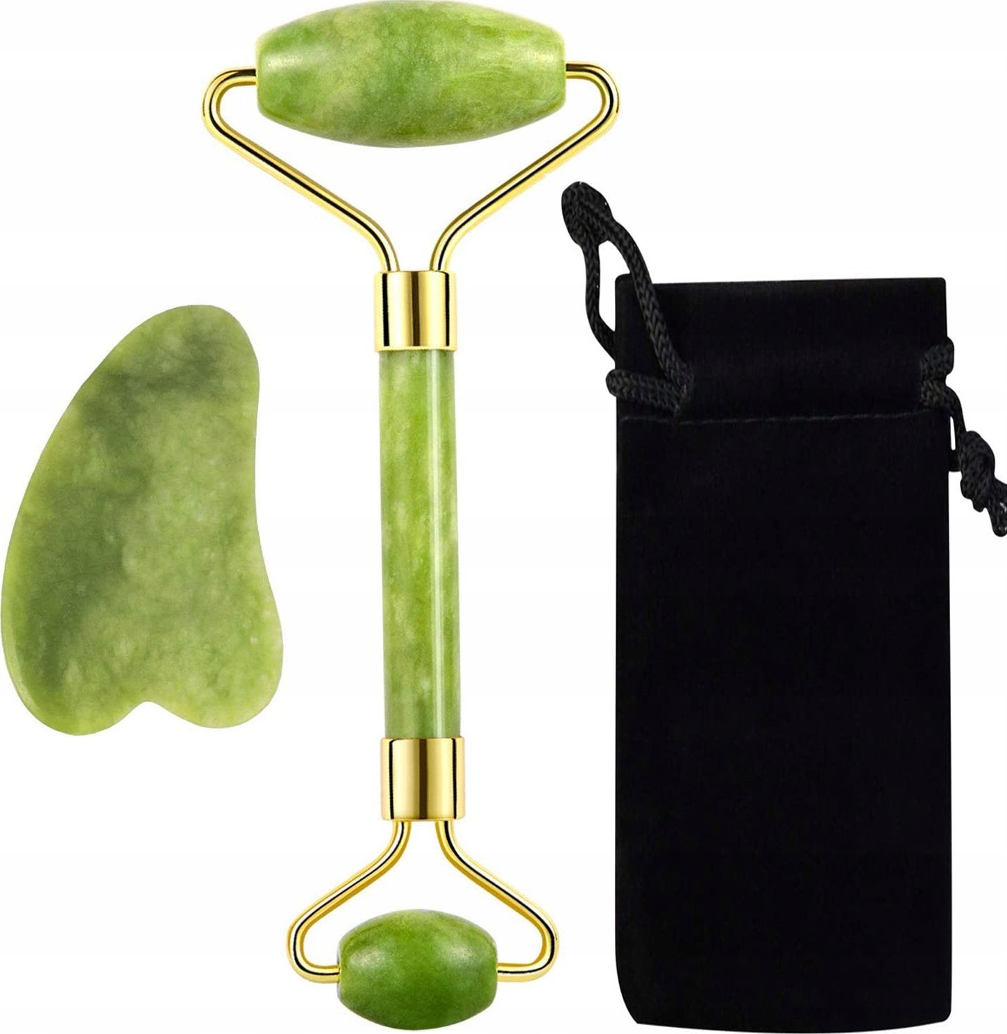 MASAŻER JADEITOWY WAŁEK I GUASHA ZIELONY MJ-3