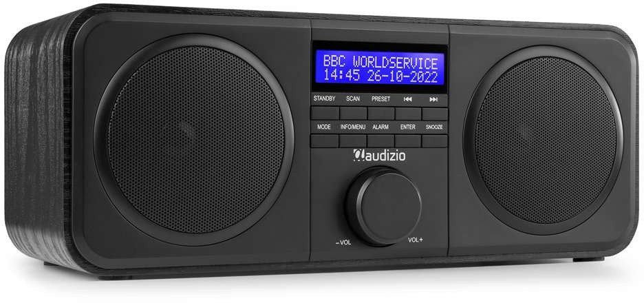 Radio cyfrowe stereo FM DAB+ Audizio Novara czarne one size