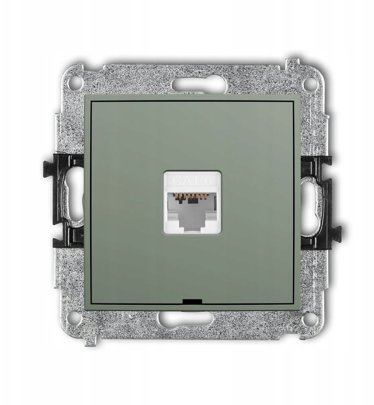 MINI Mechanizm gniazda komputerowego pojedynczego 1xRJ45, kat. 6, 8-stykowy, bez pola opisowego szałwiowy 61MGKBO-3