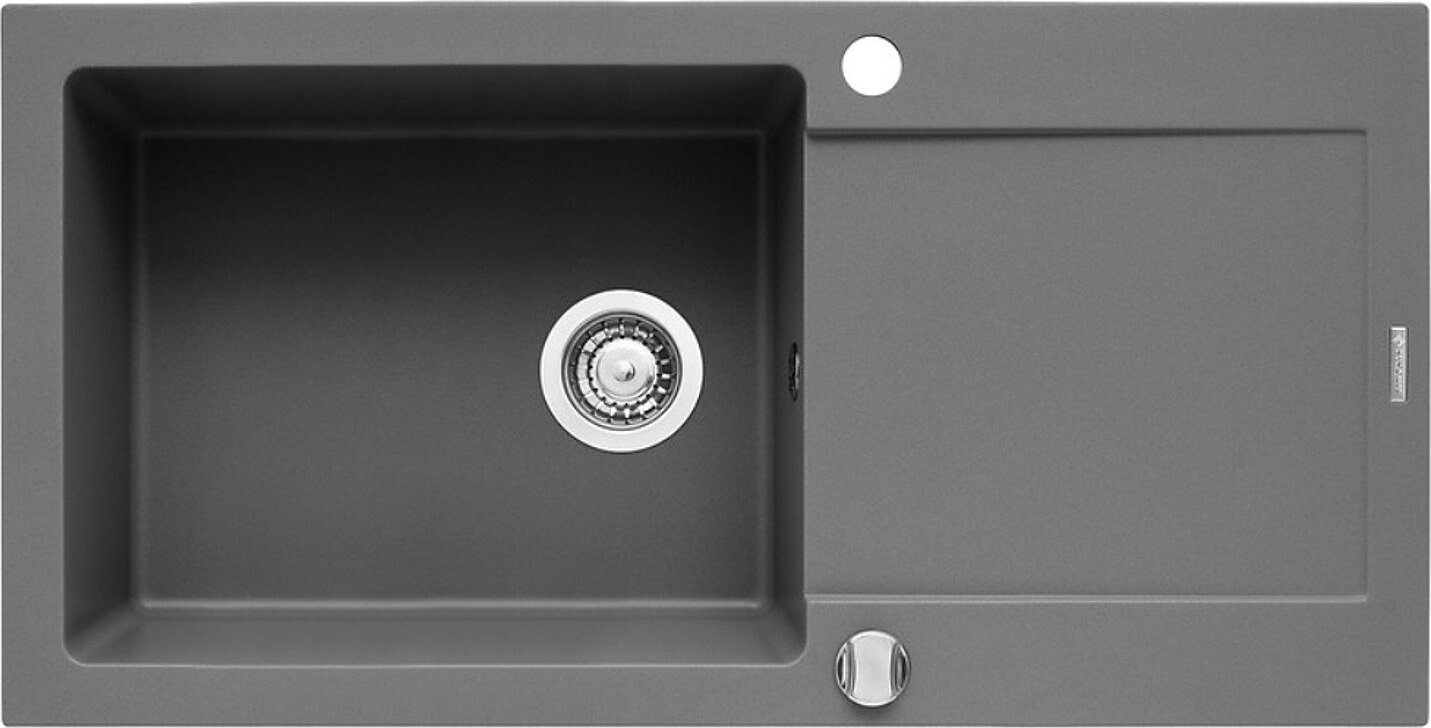 Zlewozmywak Pyramis Zlewozmywak granitowy Pyramis Mido 100x50 1B1D Szary beton