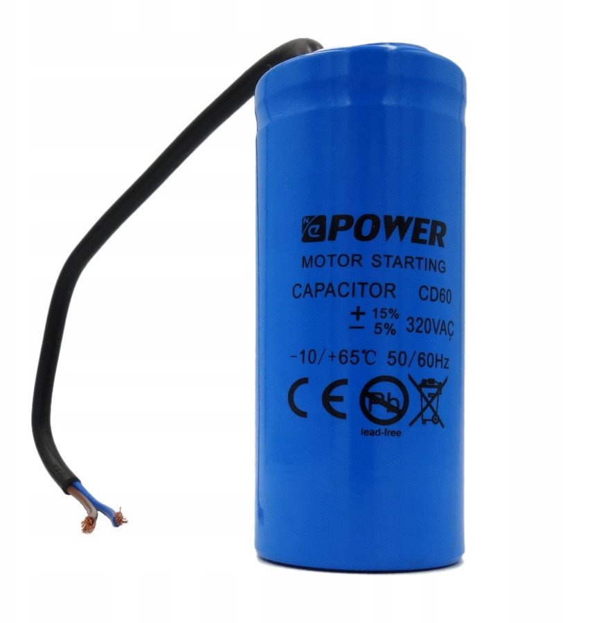 KONDENSATOR rozruchowy 60uF cewka do silnika elektrycznego kompresora
