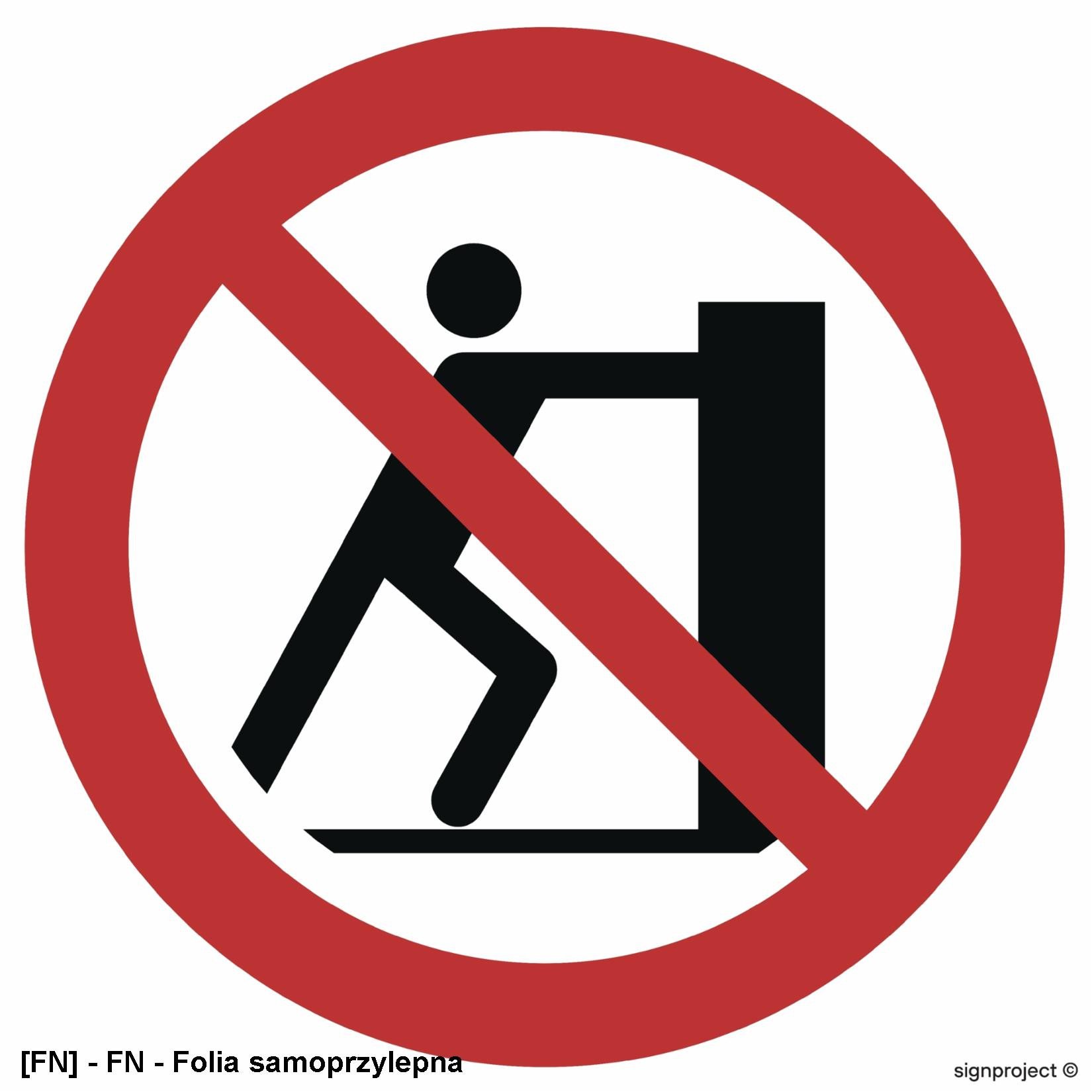 GA017 - Zakaz pchania 500x500