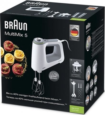 Mikser Braun Braun hand mixer HM 5137 750 W white - MultiMix 5