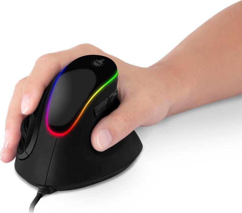 Mysz Connect IT CONNECT IT GAME FOR HEALTH ergonomická vertikální myš, drátová, černá