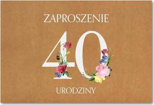 Trend Zaproszenie Urodziny 40 ZT38 (10szt.)