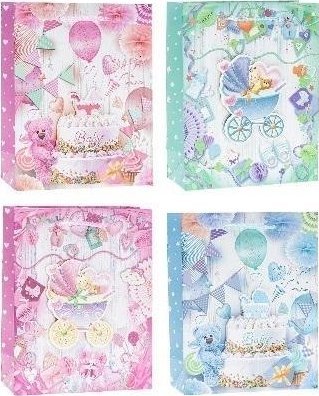 Torebka Pop-Up 3D Narodziny 18x23x8cm mix ROZETTE
