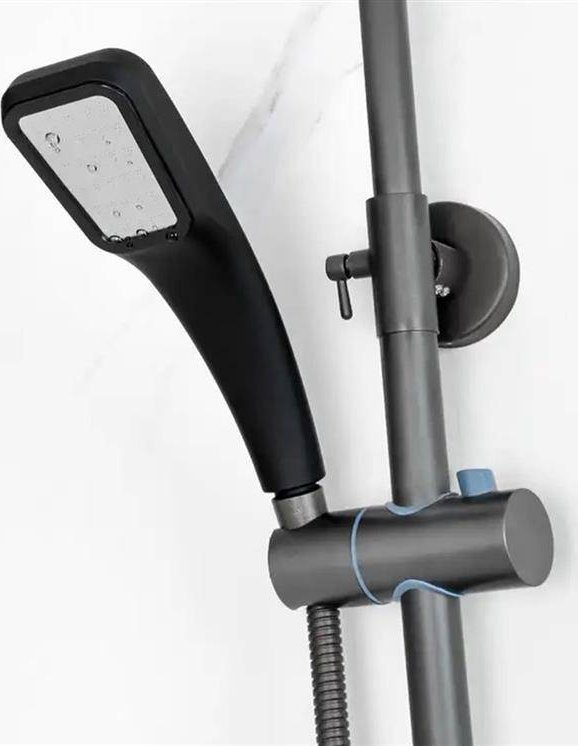 Słuchawka prysznicowa Aptel SŁUCHAWKA Prysznicowa gwint 1/2" czarny chrom AG832A