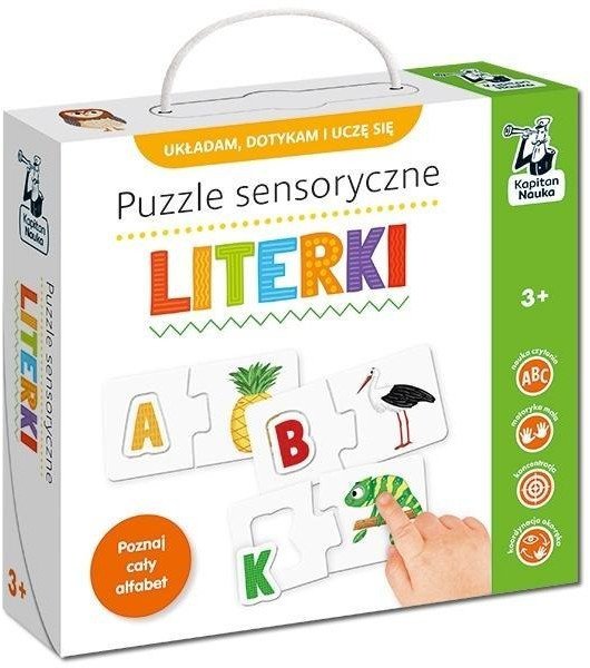 Kapitan Nauka. Puzzle sensoryczne. Literki
