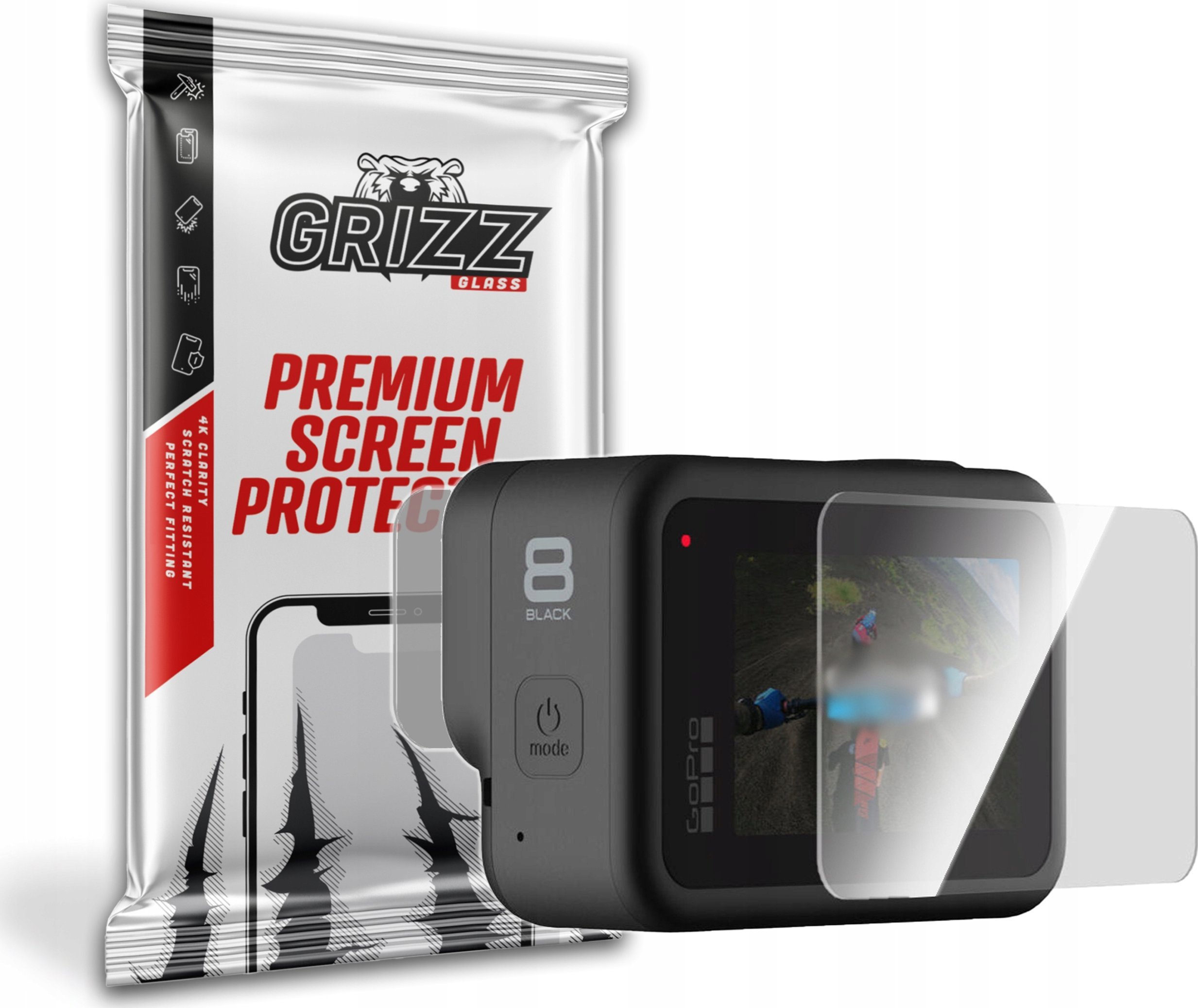 GrizzGlass Szkło hybrydowe GrizzGlass HybridGlass GoPro 8