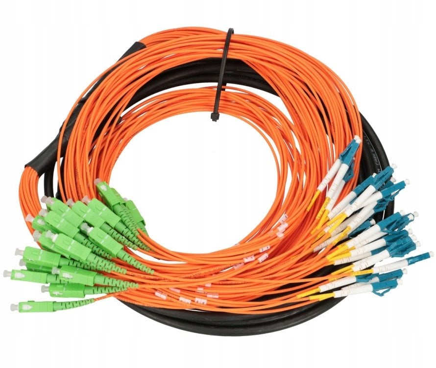 Extralink SC/APC-LC/PC multipatchcord SM 24F 7M, 1m