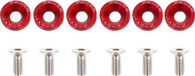 MTuning_F Śrubki z podkładkami uniwersalne JDM 8mm red