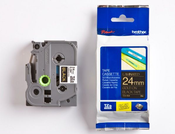 Brother Tapes TZe354 24mm black/gold (TZE354)