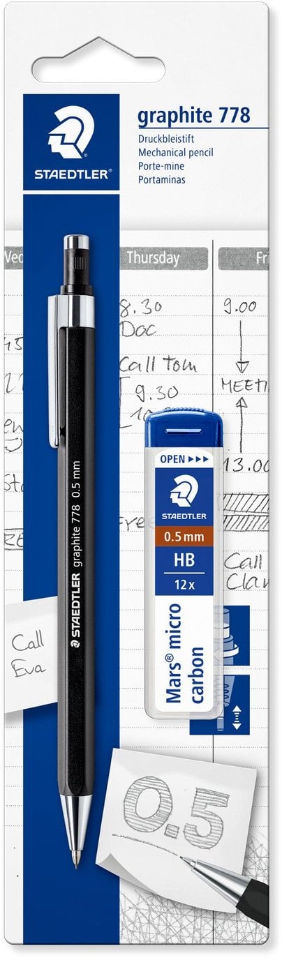 STAEDTLER Druckbleistift 778 05 + Minen BK