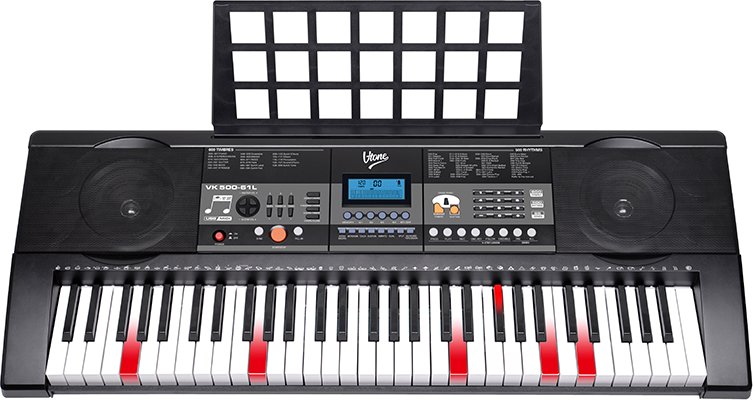 V-TONE VK 500-61L keyboard klawisze organy dla dzieci do nauki gry podświetlana klawiatura LED