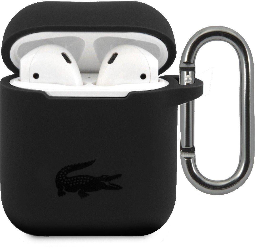 Lacoste Etui Lacoste do AirPods cover czarny/ black Silicone