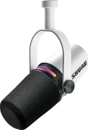 Mikrofon Shure Shure MV7+-W - Mikrofon lektorski/wokalny ze złączem XLR/USB-C Biały