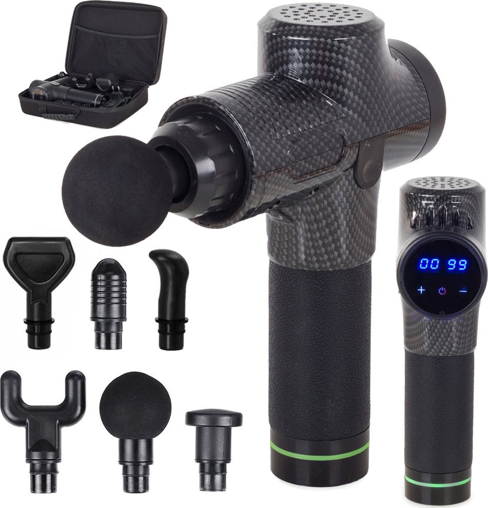 Verk Pistolet do masażu masażer do ciała mocny gun lcd Pistolet do masażu masażer do ciała mocny gun lcd